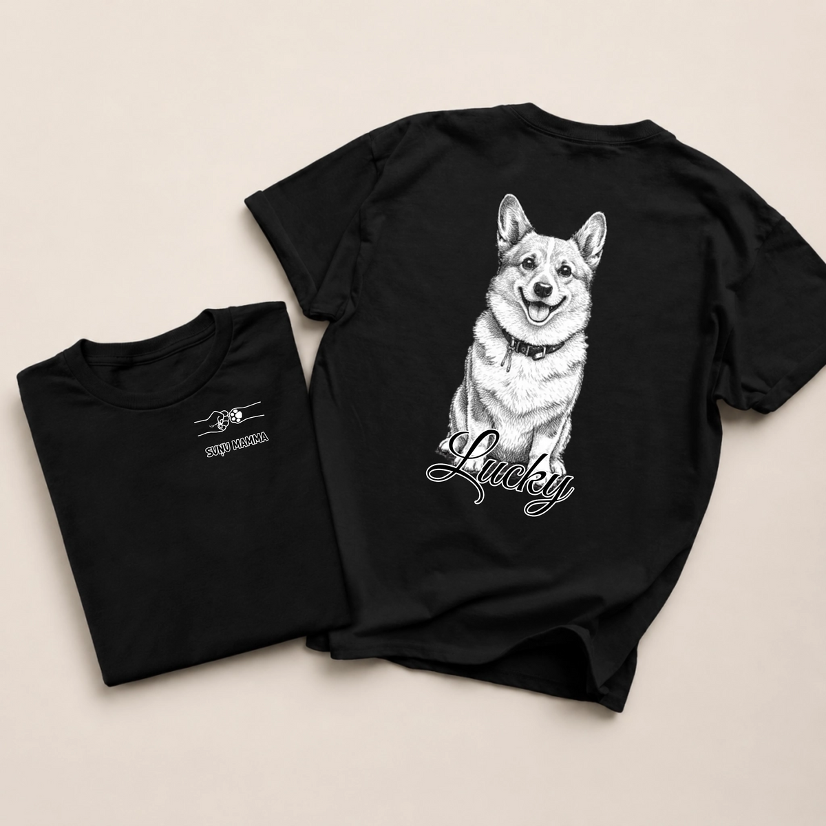 T-krekls ar suni – suņu mamma/suņu tētis – Personalizēts #812 [PC-MOCKUP:cmut6m0sr0001pi0tsk8z2mlc:079c77a6ef1e7b76ce4cabb9:079c77a6ef1e7b76ce4cabb91b0ed8ac8808f9fb2d761f264667bf93227f1c3b]
